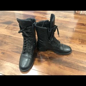 Chanel Combat Quilted Combat Boots sz 40